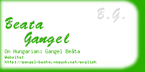 beata gangel business card